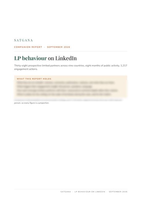 Cover of the LP behaviour report.